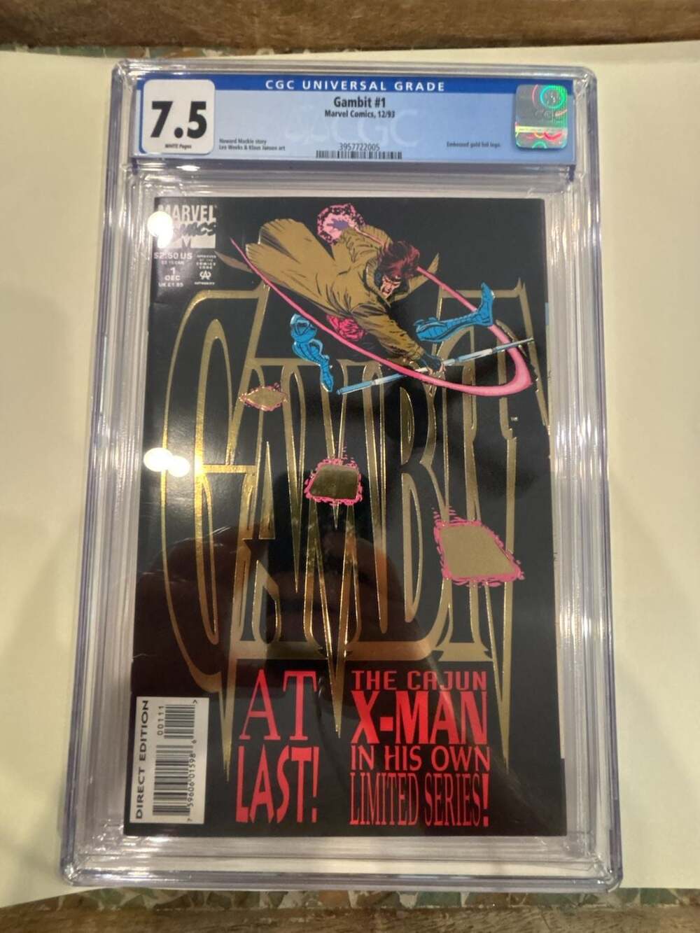 Gambit #1 CGC 7.5 (1993) Gold Foil Embossed Marvel Comics